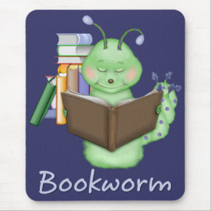 Mousepad Pequeno Bookworm Verde