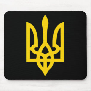 Mousepad Pequeno Brasão de Armas da Ucrânia Símbolo do Sina