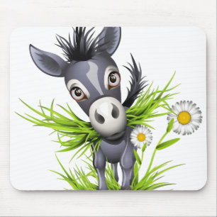 Mousepad Pequeno burro de cinza