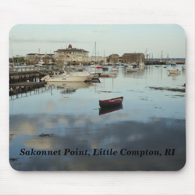 Mousepad Pequeno Compton, RI - Ponto Sakonnet, Porto (Frente)