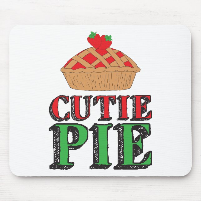 Mousepad Pequeno Cutie Pie Doce Coisas De Morango (Frente)