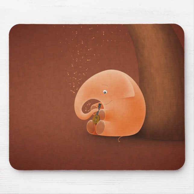 Mousepad Pequeno Elefante, Grande Ukulele (Frente)