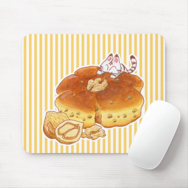 Mousepad Pequeno Gato e Pão de Noz (Com mouse)