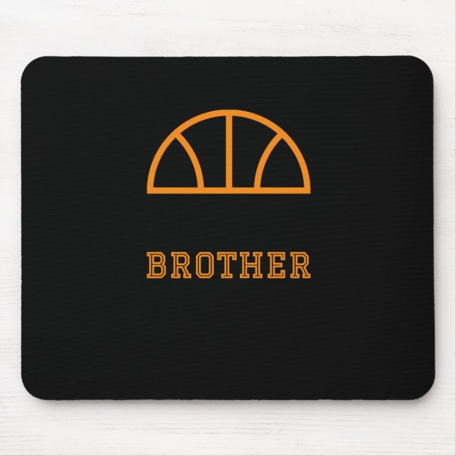 Mousepad Pequeno Irmão Maior Fã de Basquete (Frente)