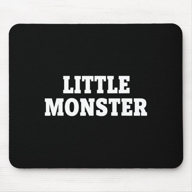 Mousepad Pequeno Monstro Criança Bebê Divertido Roupa de Be (Frente)