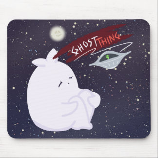 Mousepad Pequeno Mouse com Fantasma e OVNI