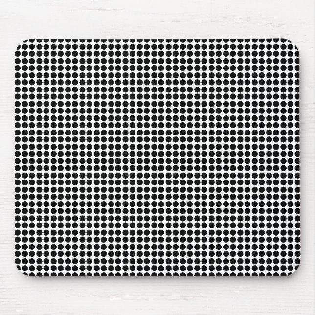 Mousepad Pequeno Padrão de Bolinhas Pretas (Frente)