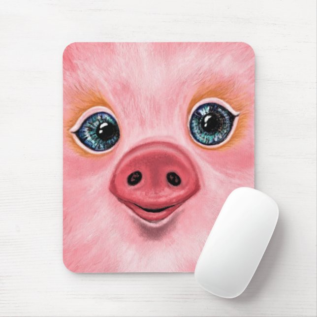 Mousepad Pequeno Porquinho - Sorria (Com mouse)