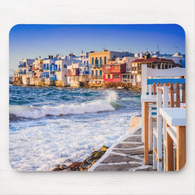 Mousepad Pequeno Portão de Veneza da ilha Mykonos (Frente)
