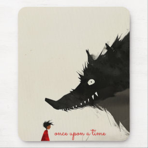 Mousepad Pequeno Red Riding Hoos e o lobo Mau