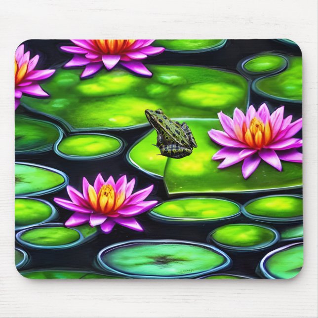 Mousepad Pequeno Sapo no Lily Pad (Frente)