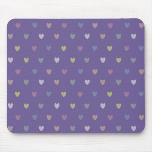 Mousepad Pequenos corações de polca em roxo ultra violeta