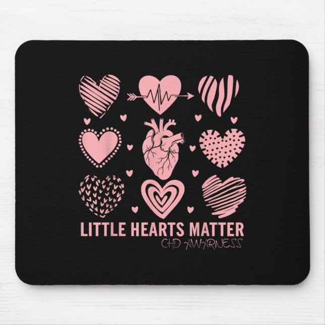 Mousepad Pequenos Corações Design de Consciência Chd Para A (Frente)