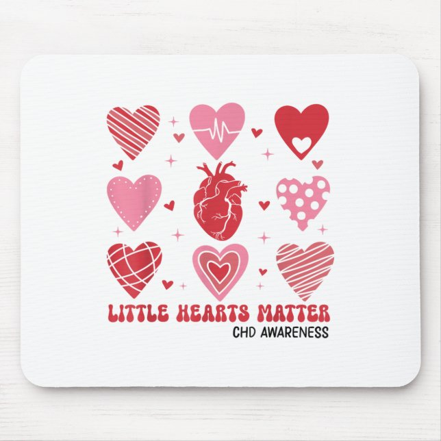 Mousepad Pequenos Corações Sensibilização Infantil Anatomia (Frente)