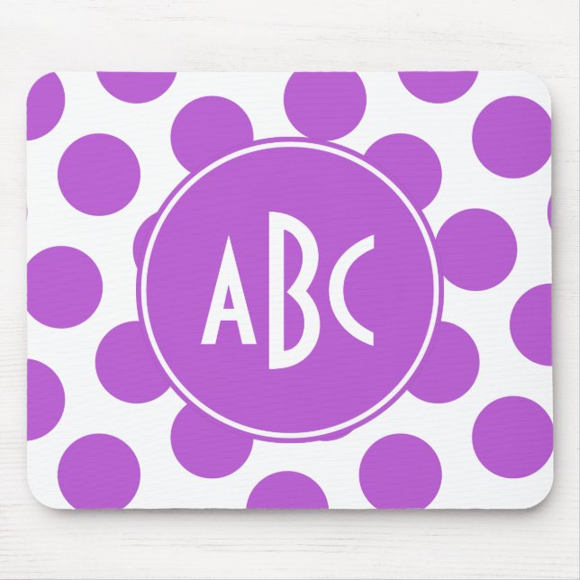 Mousepad Pequenos Pontos Orquídea Média Monogramada (Frente)