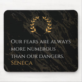 Mousepad Percepção do Seneca: Medos comparados aos perigos 