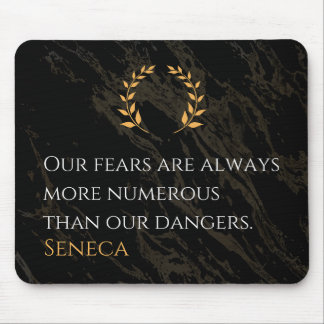 Mousepad Percepção do Seneca: Medos comparados aos perigos 