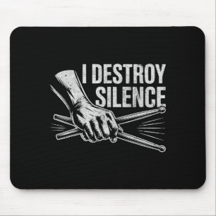 Mousepad Percussionista Baterista I Destruo Silêncio Amante