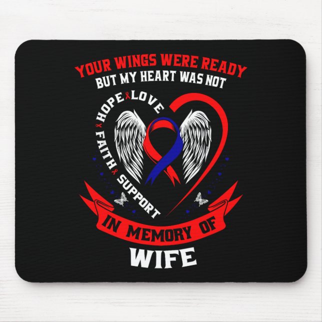 Mousepad Perda Da Esposa Chd Mês De Conscientização Doença  (Frente)