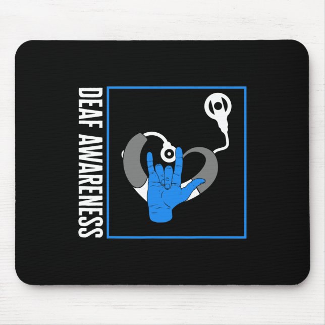 Mousepad Perda de audição Sensibilização do Implante Coclea (Frente)