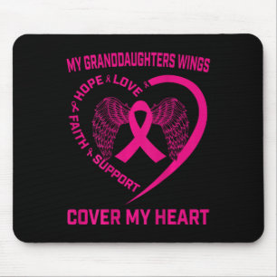 Mousepad Perda De Avó Cancer Da Mama Asas Cardíacas Ck