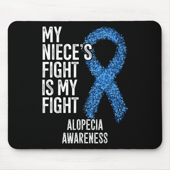 Mousepad Perda de cabelo Minha sobrinha é minha luta contra (Frente)