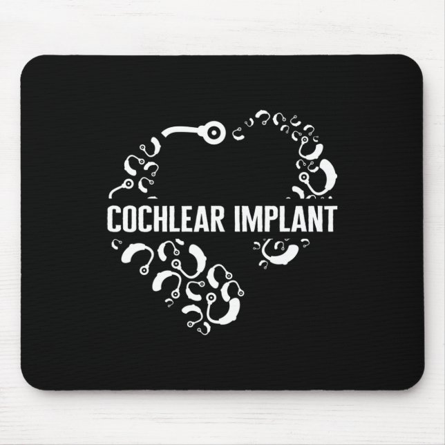 Mousepad Perda de consciência Amor Implante Coclear Asl Aud (Frente)