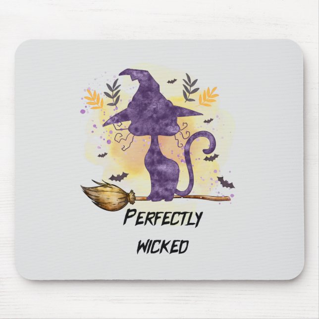 Mousepad Perfeitamente Mau - Negra Bruxa Gato (Frente)