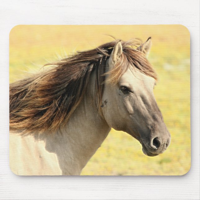 Mousepad Perfil de Cavalo bege (Frente)