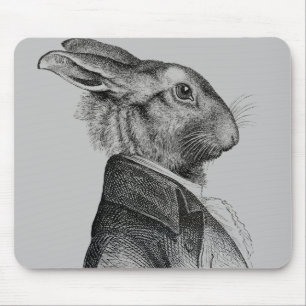 Mousepad Perfil do Retrato do Coelho