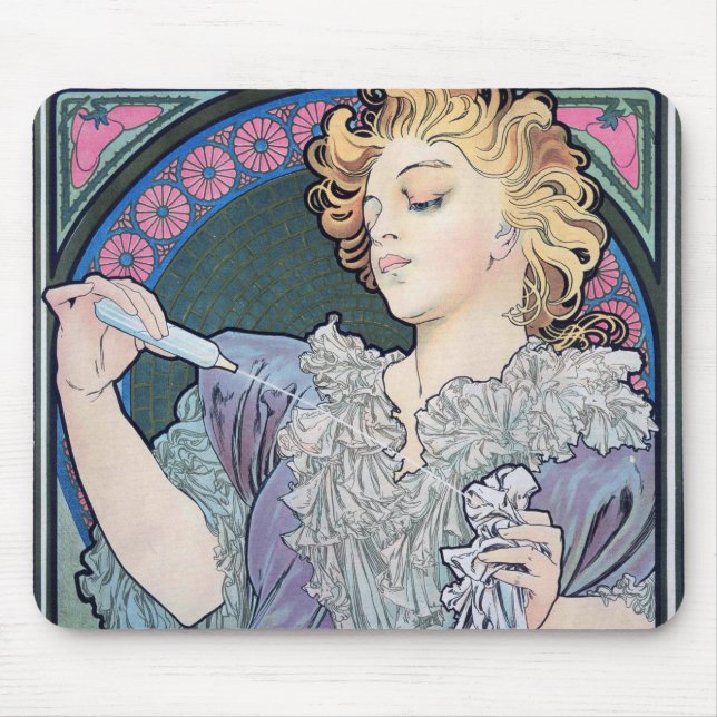 Mousepad Perfume, Alphonse Mucha (Frente)