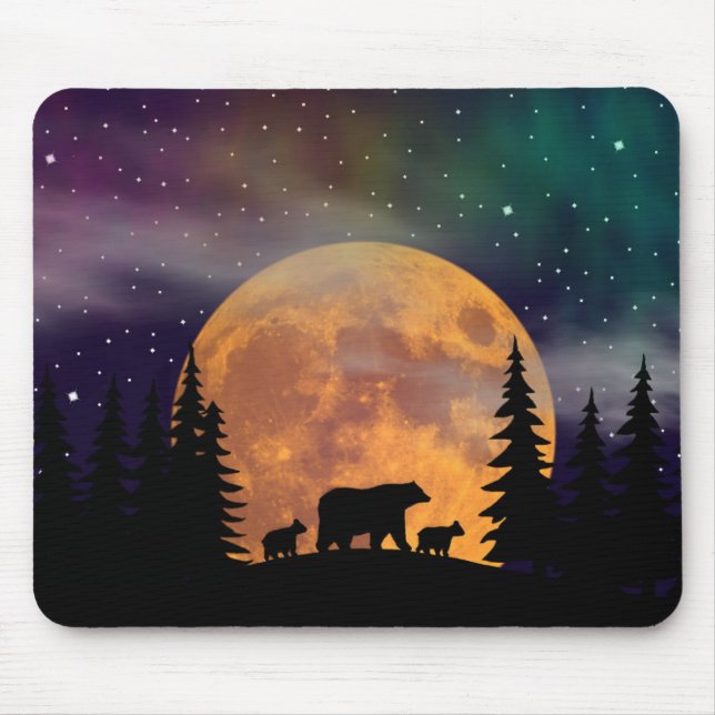 Mousepad Perfuração de ursos - Silhouette (Frente)