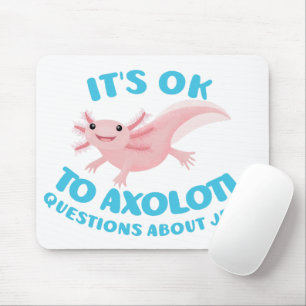 Mousepad Perguntas de Axolote sobre Jesus fofo cristão