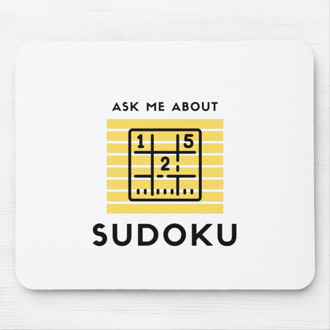 Mousepad Pergunte-me sobre sudoku (Frente)