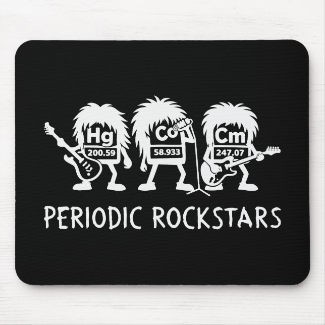 Mousepad Periodic Rockstars Chemistry Humor (Frente)