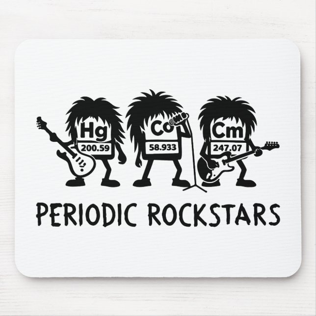 Mousepad Periodic Rockstars Chemistry Humor (Frente)