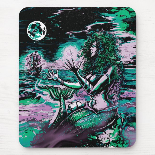 Mousepad Pérola de Atlantis da sirene da sereia (Frente)