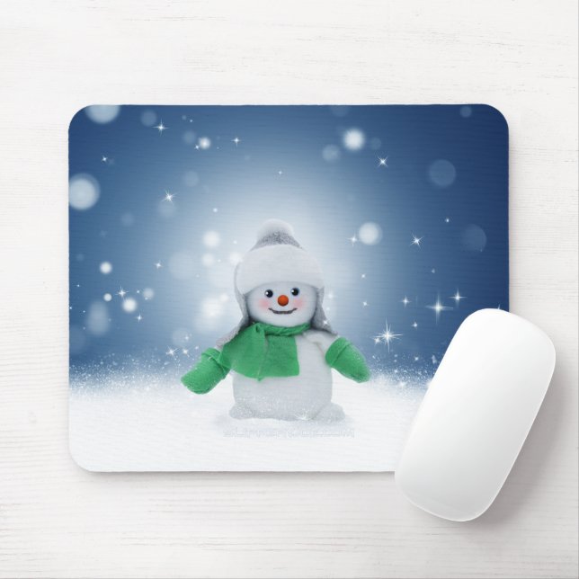 Mousepad Personagem de boneco de neve de Natal adorável do  (Com mouse)