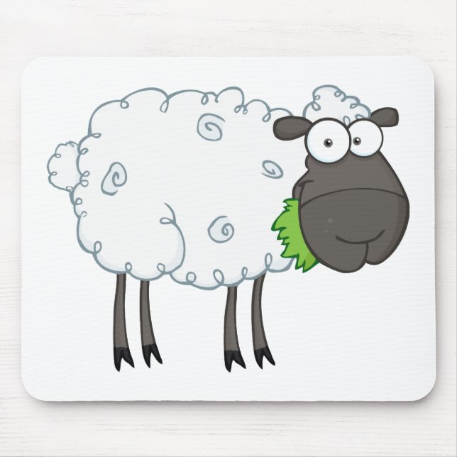 Mousepad Personagem de desenho animado das ovelhas negras (Frente)