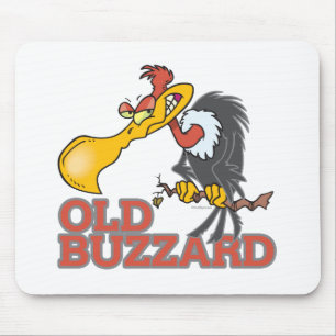Mousepad personagem de desenho animado engraçado do velho 