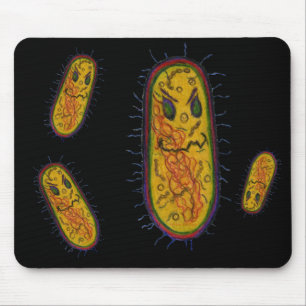 Mousepad Personagem de desenho animado médio das bactéria