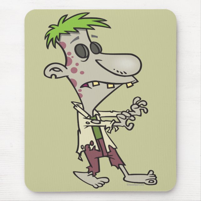 Mousepad personagem de desenho animado zombie bobo (Frente)