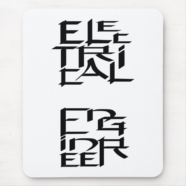 Mousepad Personagem de Engenheiro Elétrico (Frente)
