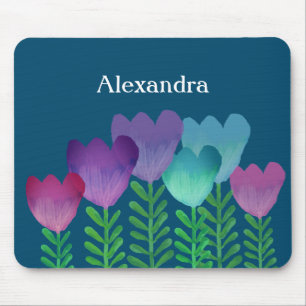 Mousepad Personalidade Floral Colorida Feminina