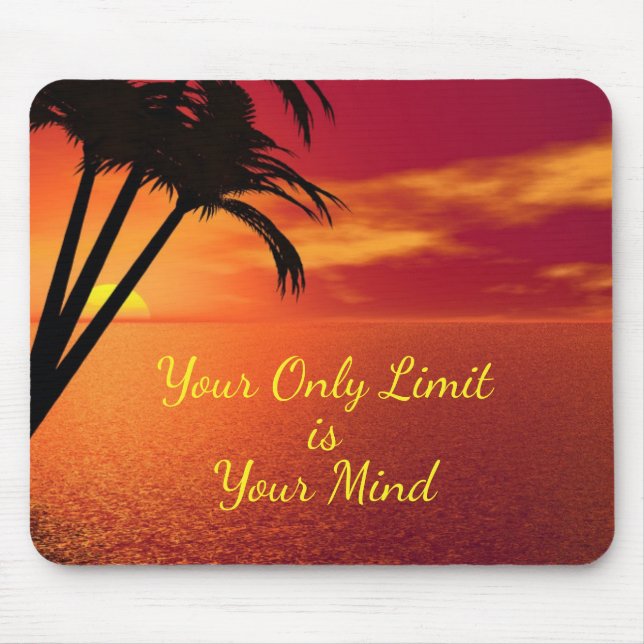 Mousepad Personalização da praia de Sunset Cotação Inspirad (Frente)