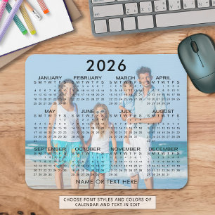 Mousepad Personalização da Sobreposição de Fotos do Calendá