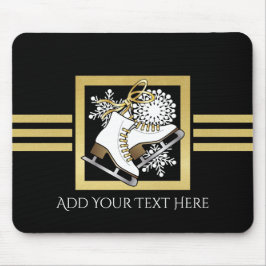 Mousepad Personalização de Ice Dourada e Preta Moderna