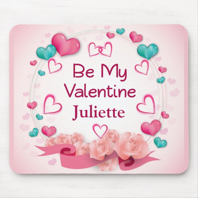Mousepad Personalizado Be My Valentine (Frente)