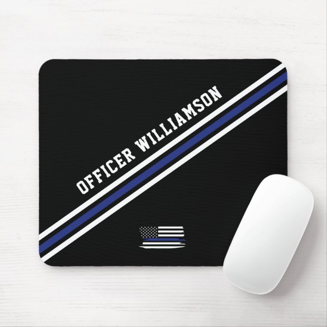 Mousepad Personalizado da Polícia de Linha Azul Minúscula M (Com mouse)