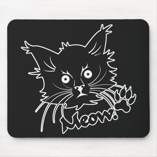 Mousepad personalizado de Gato Preto (Frente)